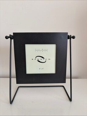 Enrich Black Metal Tabletop Picture Frame - 4x4 Display